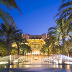 Infinity-Pool-Hotel-at-Night-Al-Bustan-Palace-a-Ritz-Carlton-Hotel-Muscat-Oman
