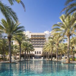 Infinity-Pool-Hotel-day-Al-Bustan-Palace-a-Ritz-Carlton-Hotel-Muscat-Oman